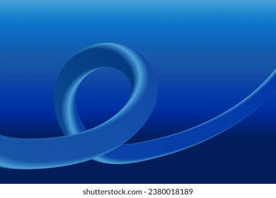 abstract background design with blue gradient colors, 3D spiral line objects