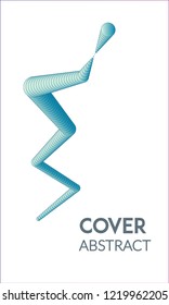 Abstract background design. Blue halftone gradients. Future geometric patterns. Colorful gradients minimalist vector. Soft gradients. Elegant modern cover design. Dynamic art vector.
