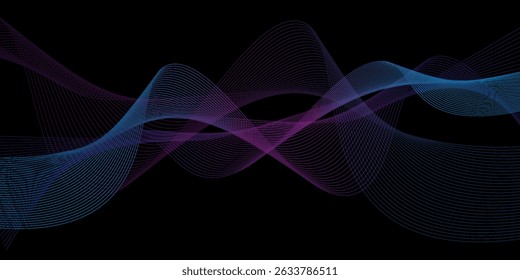 Abstract background design with blue and pink or purple diagonal lines pattern. Vector horizontal format for digital luxury business banner, contemporary cover, luxury premium.