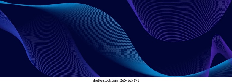 Abstraktes Hintergrunddesign mit blauem und rosafarbenem oder violettem diagonalem Linienmuster. Horizontales Vektorformat für digitale Business-Banner, zeitgenössische Cover, Premium-Luxus und Eleganz.