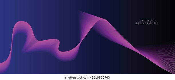Diseño de fondo Abstractas con patrón de línea azul y púrpura. Formato de Vector