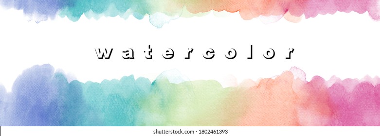 Abstract background design with Bright colorful watercolor gradients hand-painted. Stain artistic vector used as being an element in the decorative design of header, brochure, poster, card, banner.