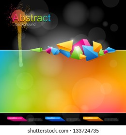 Abstract background for design with bright colors and abstract forms