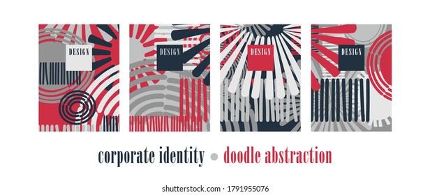Abstract background for the design of brochures, business cards, corporate identity. Scrawl. Vector illustration for web design or print.