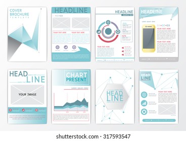 Abstract background design, business brochure big set, flyer layout, presentation, advertising, marketing, magazine-vector