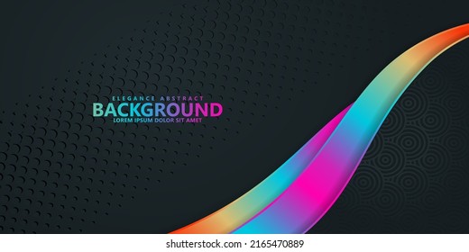 Abstract background design for business with futuristic and dynamic lines and wave on texture pattern background. Vector Illustrator