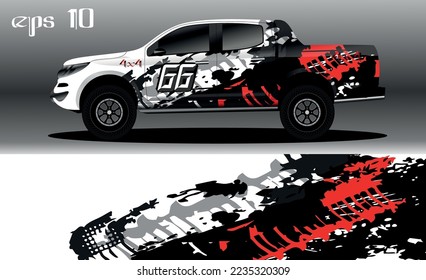 abstract background design for car wrap of 4x4 truck, rally, van, suv and other cars