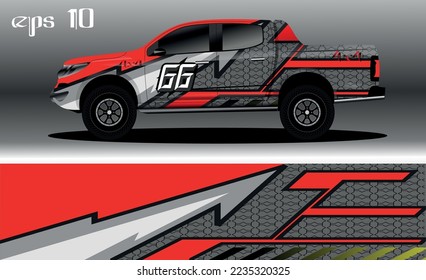 diseño de fondo abstracto para el envoltorio de coches de camiones 4x4, rally, van, suv y otros coches