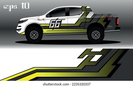 abstraktes Hintergrunddesign für Autoverpackungen von 4x4-LKW, Rallye, Van, Suv und andere Autos