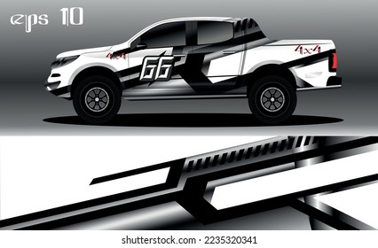 diseño de fondo abstracto para el envoltorio de coches de camiones 4x4, rally, van, suv y otros coches