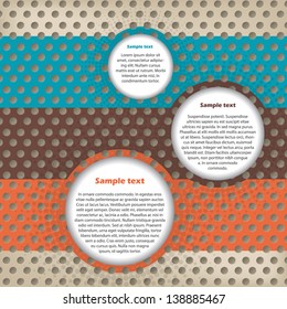 Abstract background design with circle text containers