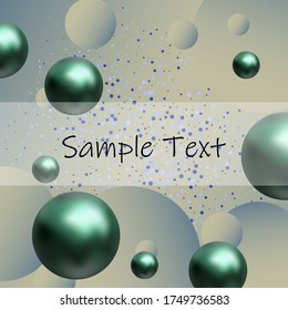 
Abstract background design of circles, turquoise real pearls.