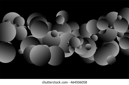 Abstract background design with circles. Vector illustration.