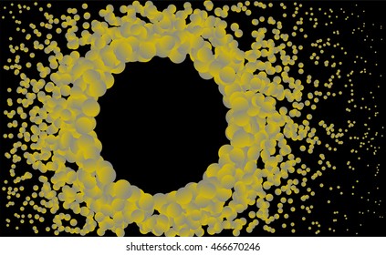 Abstract background design with circles. Vector illustration.