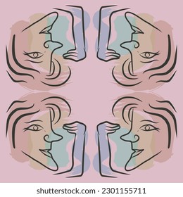 Abstract background design collection, minimalist poster, social media promotion content. Vector illustration. modern abstract pastel colors.