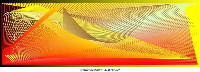 Diseño de fondo abstracto con patrones geométricos coloridos con fondo negro gradiente amarillo, adecuado para elementos digitales, plantillas, carteles, banners web y otros medios impresos.