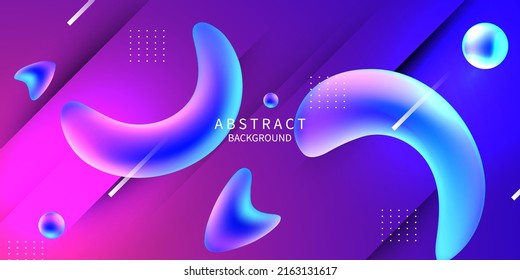 Diseño de fondo abstracto formas de fluido geométrico colorido vectores