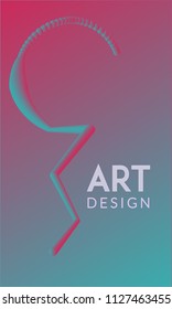 Abstract background design. Colorful halftone gradients. Future geometric patterns. Colorful gradients minimalist vector. Soft gradients. Elegant modern cover design. Dynamic art vector.