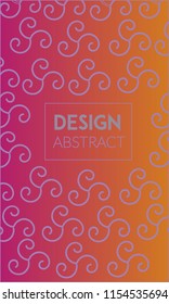 Abstract background design. Colorful halftone pink yellow gradients. Future geometric patterns. Colorful gradients minimalist vector. Soft gradients. Elegant modern cover design. Dynamic art vector.