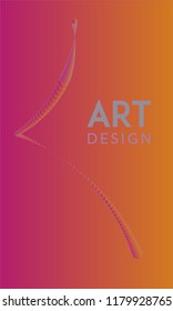 Abstract background design. Colorful halftone pink yellow gradients. Future geometric patterns. Colorful gradients minimalist vector. Soft gradients. Elegant modern cover design. Dynamic art vector.