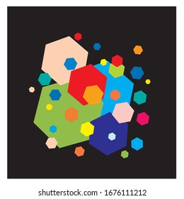 Abstract background design in colorful modish style