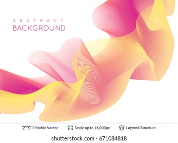 Abstract background design. Colorful waves on light backdrop. Vector illustration.
