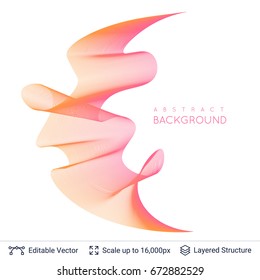 Abstract background design. Colorful waves on light backdrop. Vector illustration.