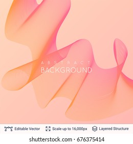 Abstract background design. Colorful waves on light backdrop. Vector illustration.
