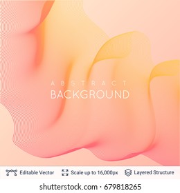 Abstract background design. Colorful waves on light backdrop. Vector illustration.