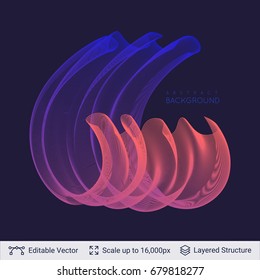 Abstract background design. Colorful waves on dark backdrop. Vector illustration.