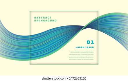 Abstract background design with colorful wavy pattern. Vector illustration.
