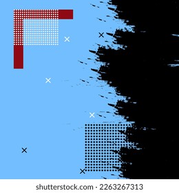 Abstract background design with a combination of mosaics using blue color