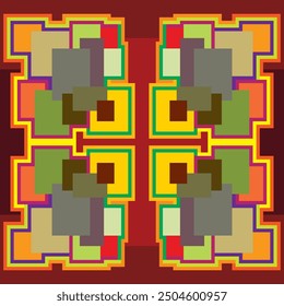 
Abstract background design. A background composed of pixels produces an interesting mix of shapes. Suitable for home displays with a funky feel. Stock vector background.