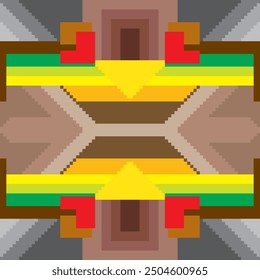 
Abstract background design. A background composed of pixels produces an interesting mix of shapes. Suitable for home displays with a funky feel. Stock vector background.