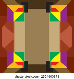 
Abstract background design. A background composed of pixels produces an interesting mix of shapes. Suitable for home displays with a funky feel. Stock vector background.