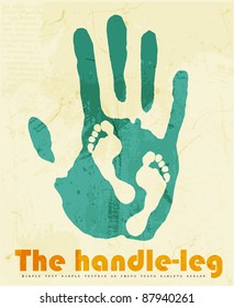 abstract background for design. Conceptual poster hand-foot