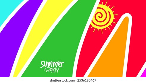abstract background design with contemporary summer theme for banner, poster, layout, greeting card, brochure, digital, template. vector illustration