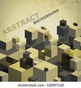 Abstract background for design with cubes