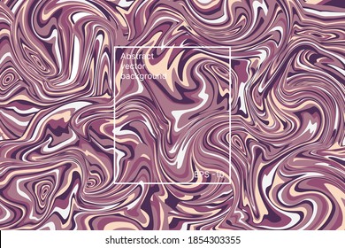 Abstract background design with curved lines. Creamy pink tones. Colored surface. Optical illusion of space distortion. Vector