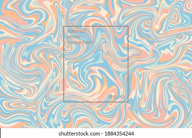Abstract background design with curved lines. Warm bed colors. Colors of nature. Optical illusion of space distortion. Vector