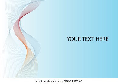 líneas curvadas de diseño de fondo abstracto, le envía un mensaje de texto