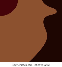 Abstract background design with dark brown and light brown colors with simple abstract forms. Solid, minimalist, warm, classic, elegant