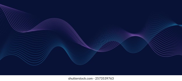 Abstract background design with diagonal blue and pink or purple line pattern. Vector horizontal format for digital luxury business banner, contemporary cover, luxury premium.