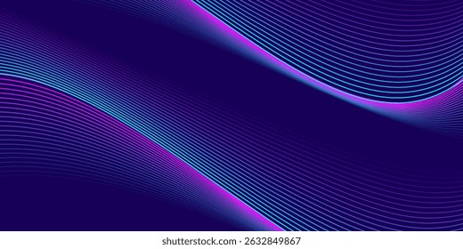 Abstract background design with diagonal blue and pink or purple line pattern. Vector horizontal format for digital luxury business banner, contemporary cover, luxury premium.