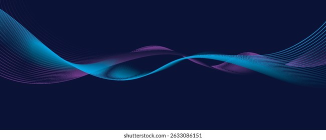 Abstract background design with diagonal blue and pink or purple line pattern. Vector horizontal format for digital luxury business banner, contemporary cover, luxury premium.