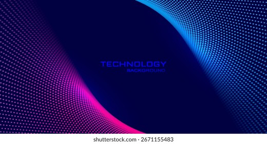 Fondo de línea de onda de innovación con forma lisa. Hermosa línea ondulante en color de fondo azul. Plantilla Horizontal de Anuncio. Plantilla de humo Abstractas.