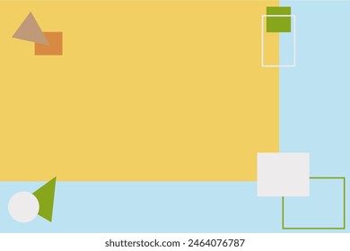 Abstract background design with different shapes.