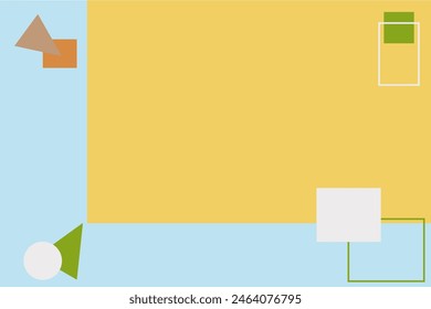 Abstract background design with different shapes.