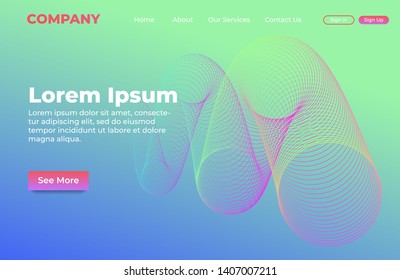 Abstract background design with dynamic wavy lines composition. Background template design for website, wallpaper, poster