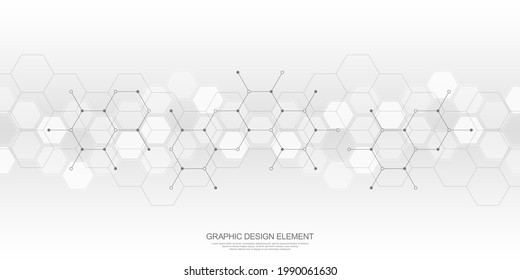 Abstract background and design element with geometric shape and hexagons pattern for various project